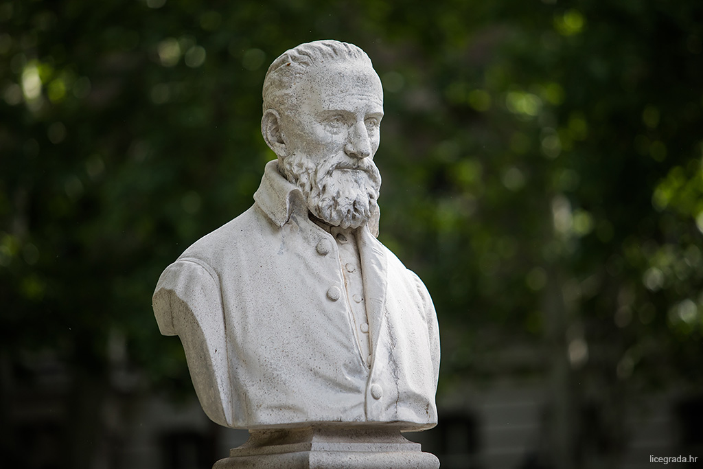 Zrinjevac, južna strana bista Julija Klovića